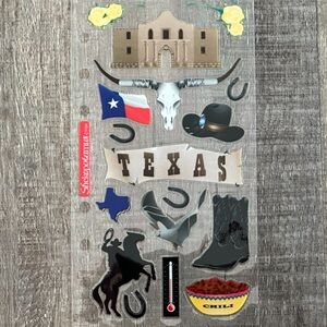 💞 New Texas Vacation Travel Scrapbook Craft Stickers